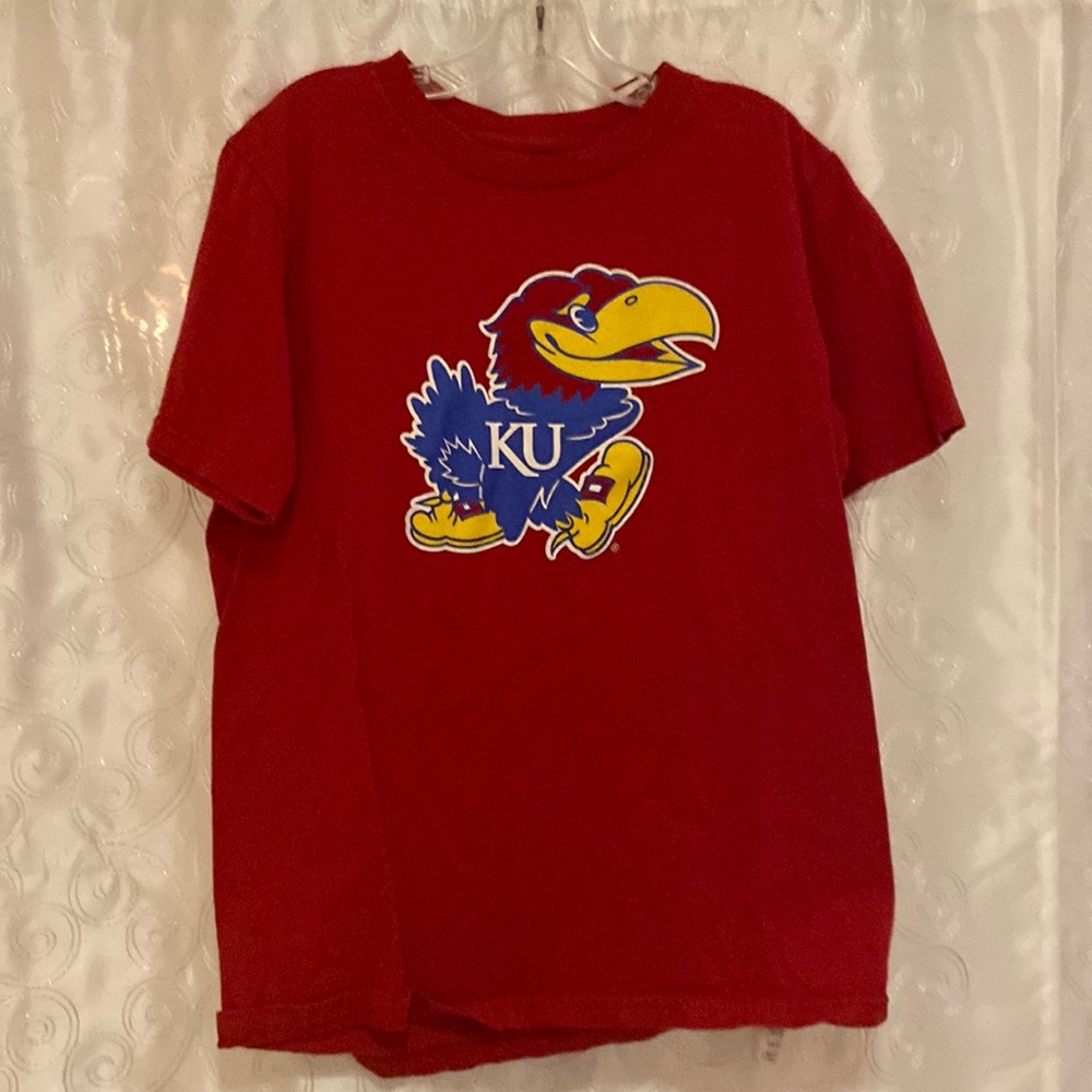 NCAA Kansas University Jayhawks T-Shirt Youth Size Medium 🔥